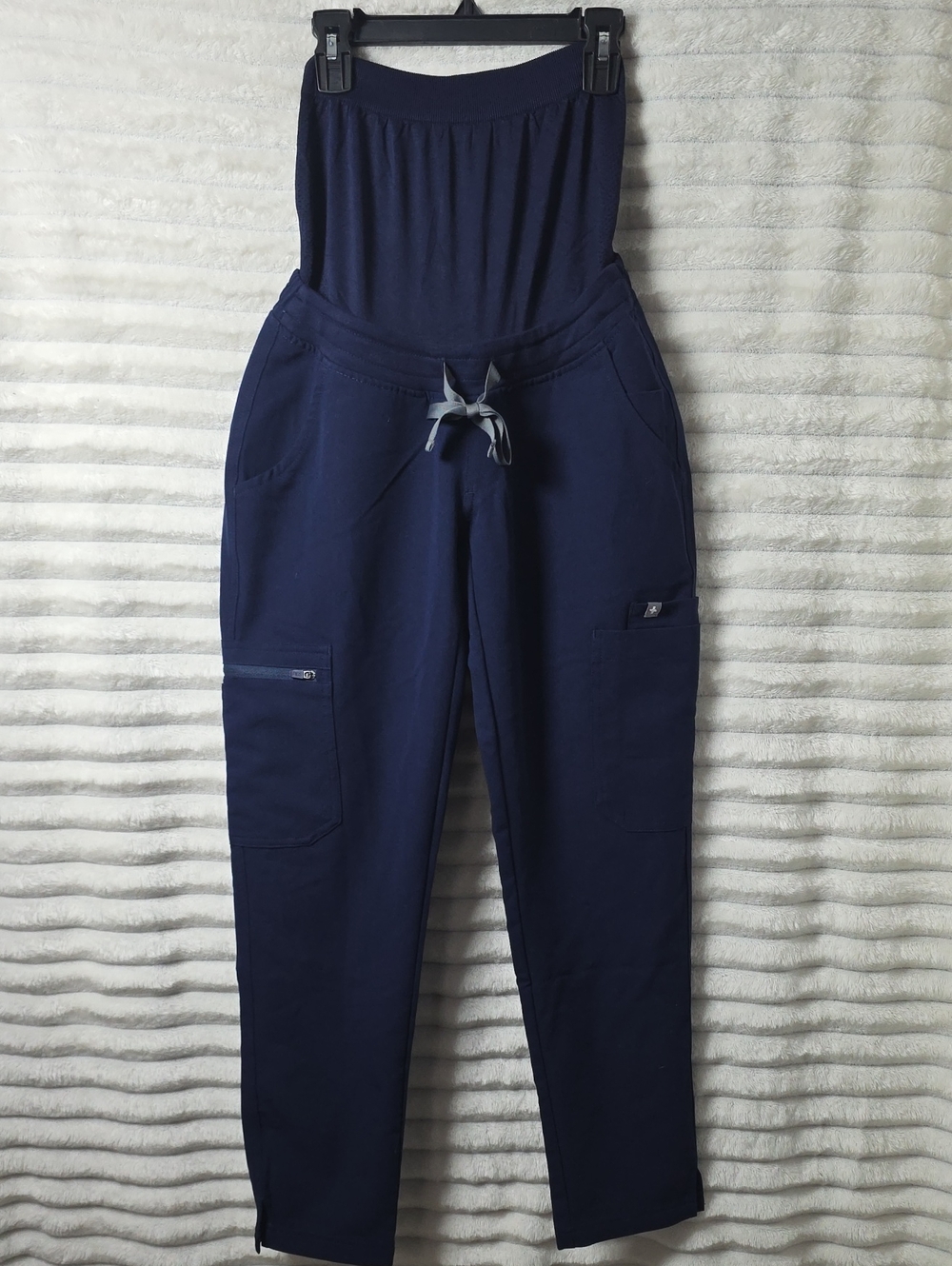 FIGS Technical Collection Maternity Scrub Pants Navy Blue XXS Jogger Pockets